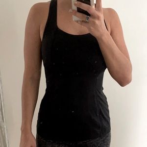 Lululemon cross back fitted tank with built in bra